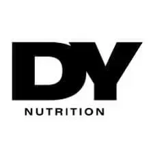 A black DY Nutrition brand logo on a white background.