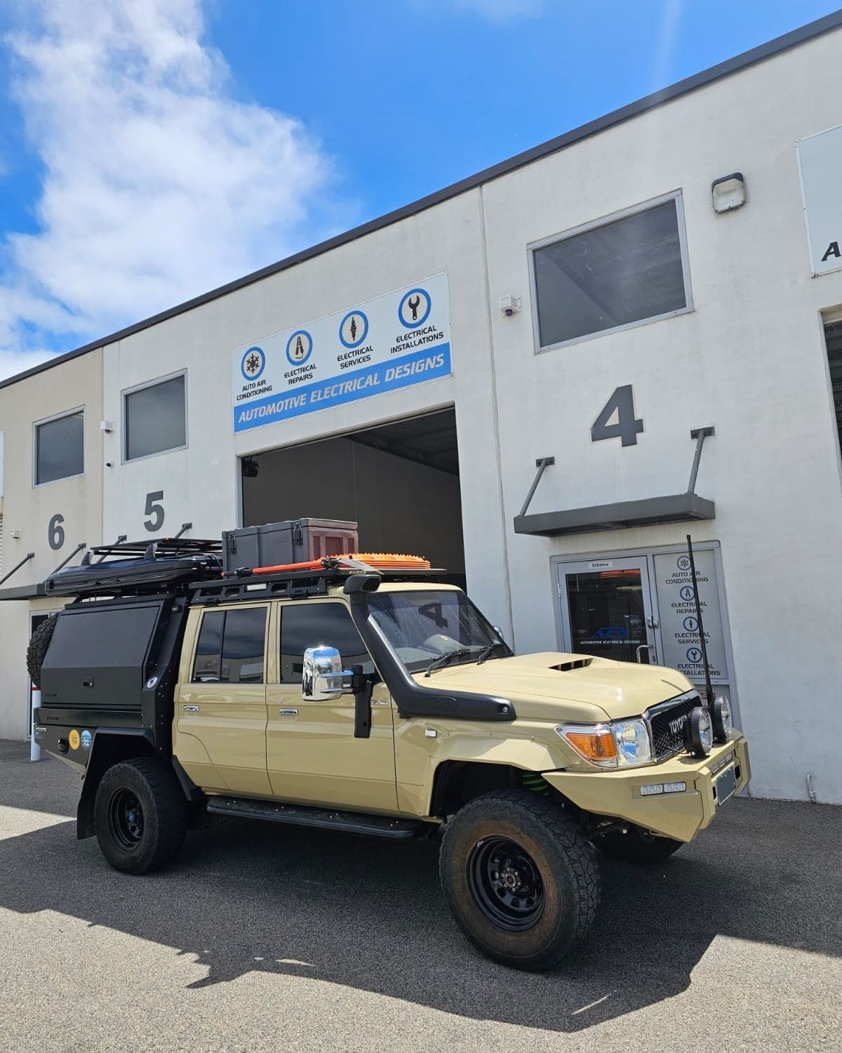 Touring canopy fit-out featuring a Starlink installation - Perth auto electrician