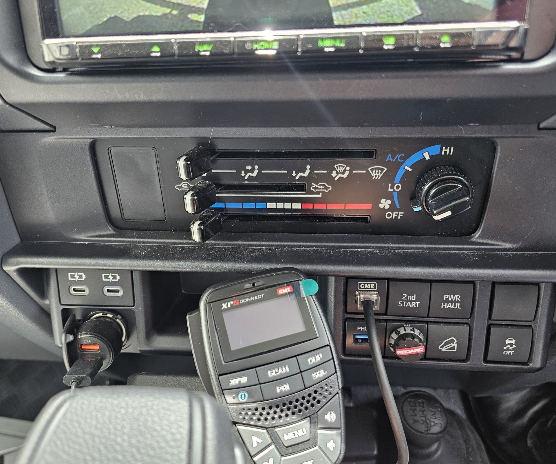 UHF two-way radio installed by Perth auto electrician for Australian touring