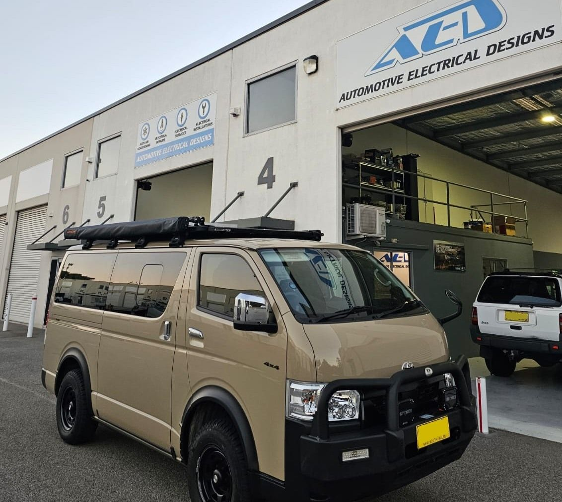 Toyota Hiace touring build. Perth auto electrician