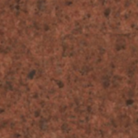 Close-up of a reddish-brown textured surface with scattered dark specks