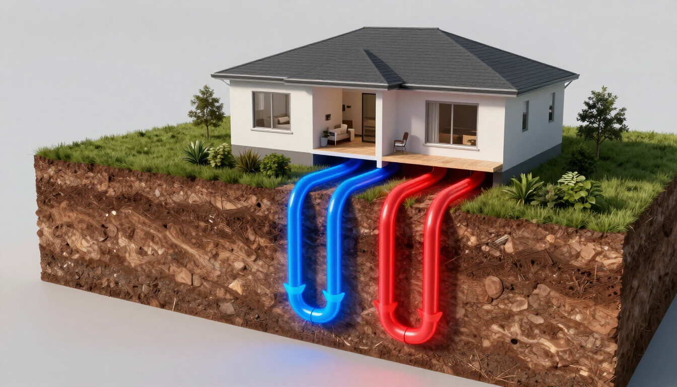 Geothermal loop diagram