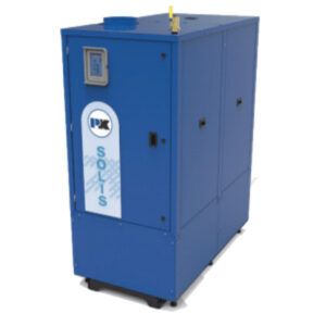 A blue box with the word solutions on it