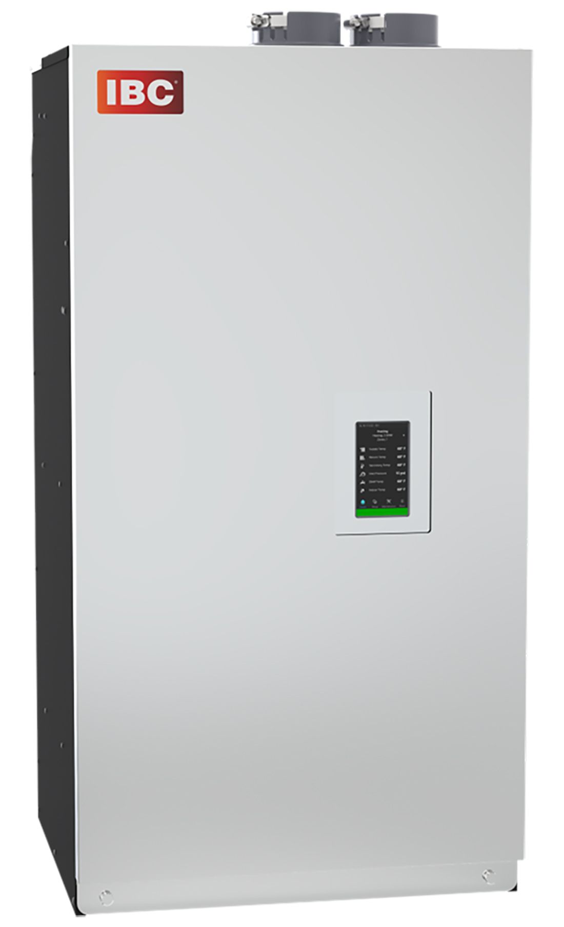 A large white box with a ibc logo on it.