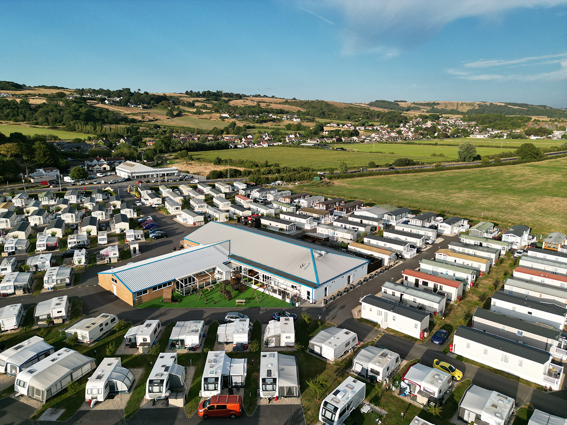 Aerial photo of Riverside Holiday Village near Weston-super-Mare