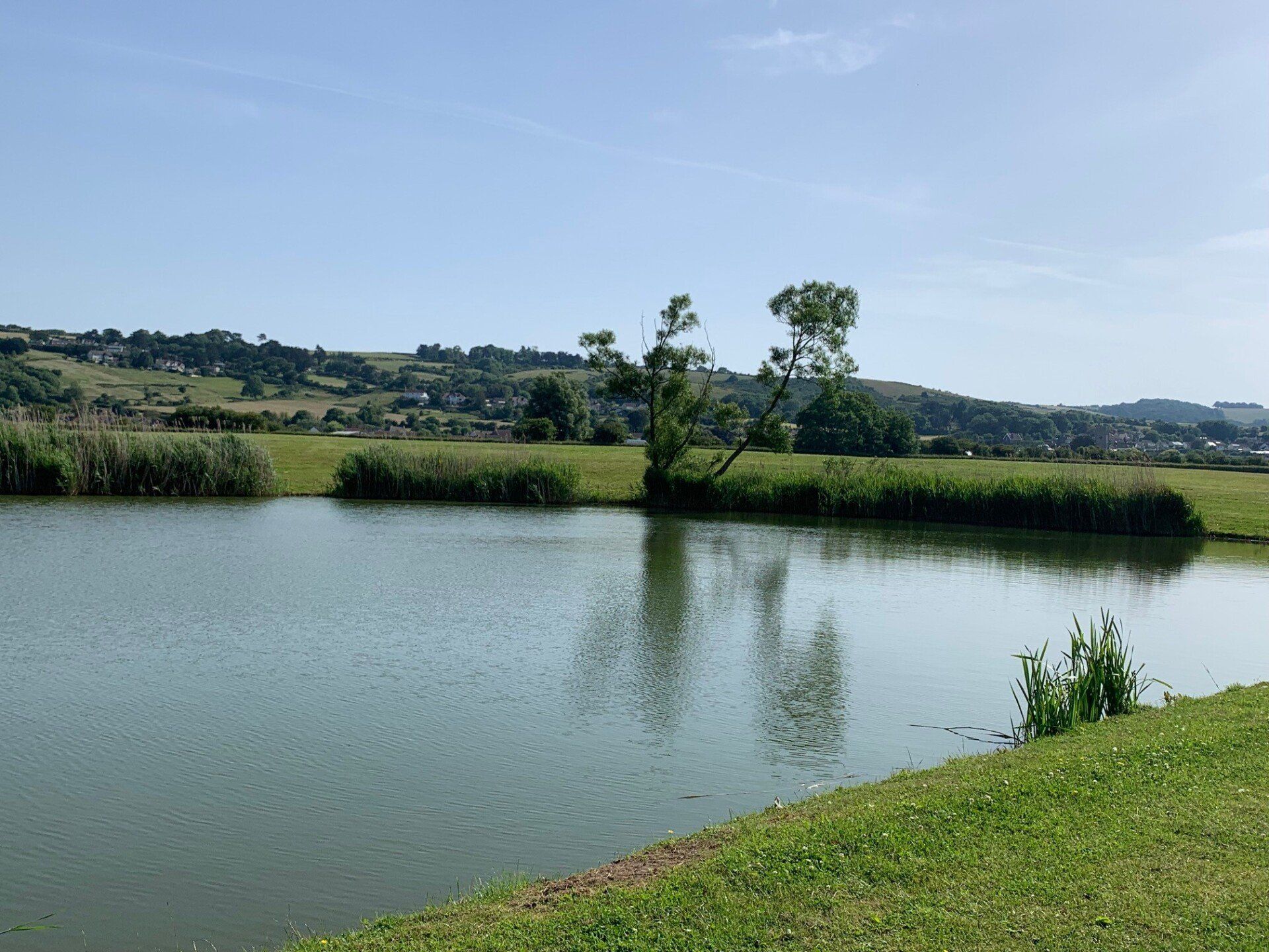 Fishing lake at our holiday park near Weston-super-Mare