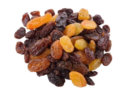 There are many different types of raisins in this pile