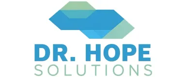 A blue and green logo for dr. hope solutions