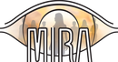 Een logo voor mira met een groep mensen erachter.