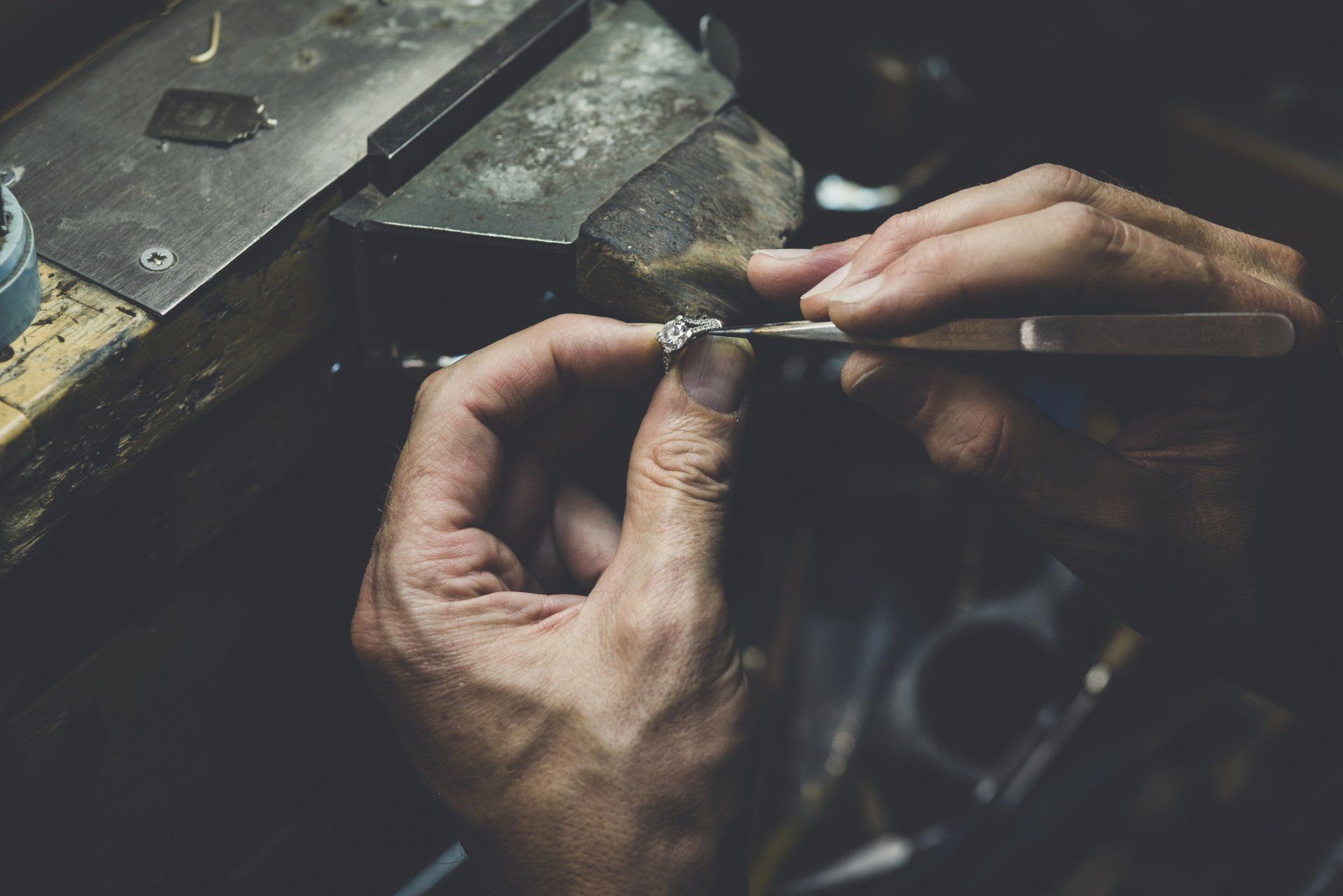 Jeweler Working On Diamond Ring – Treasure Isle – Raleigh, NC