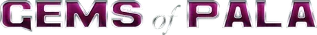 Logo reading “GEMS of PALA” in purple and gray text on a light background