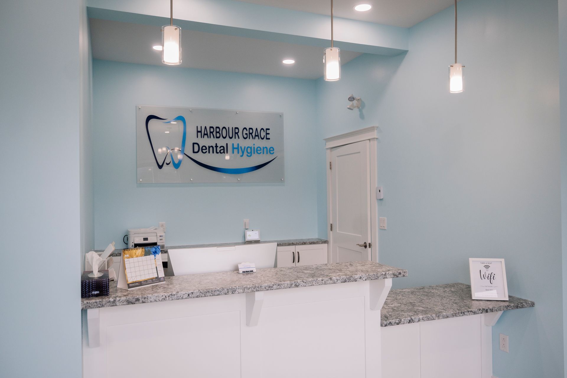 Reception area for