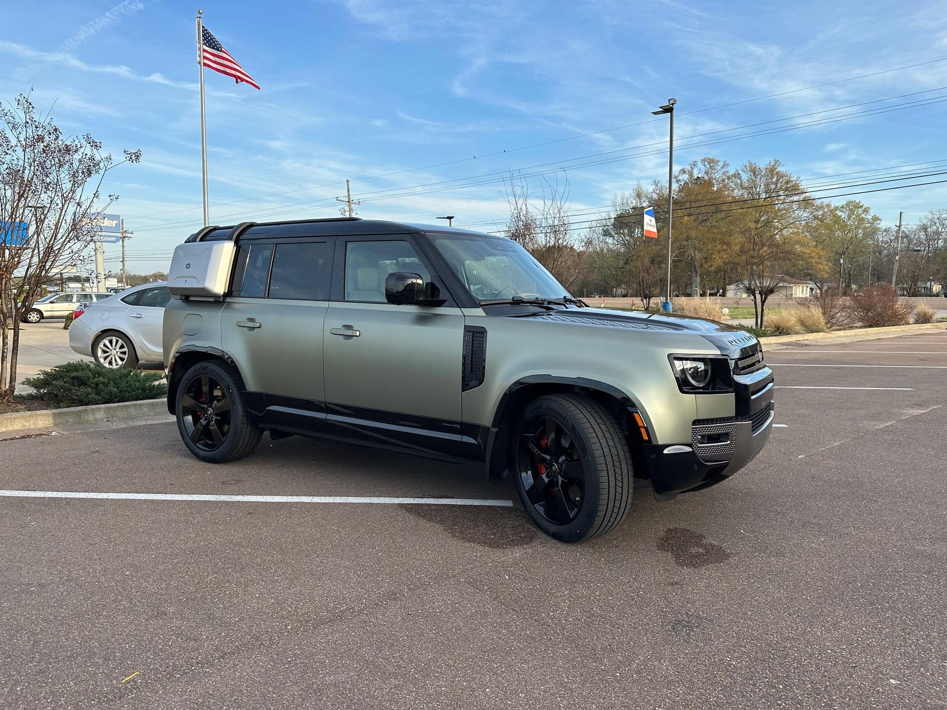Range Rover finished in a stealth paint protection film wrap at Auto Trim Designs & Tint in Pearl, MS.