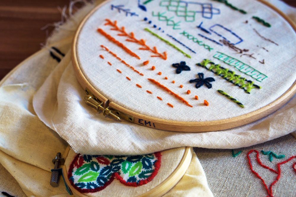 Several Embroidery Hoops Are Stacked on Top of Each Other — Embroidery Express in Nambour, QLD