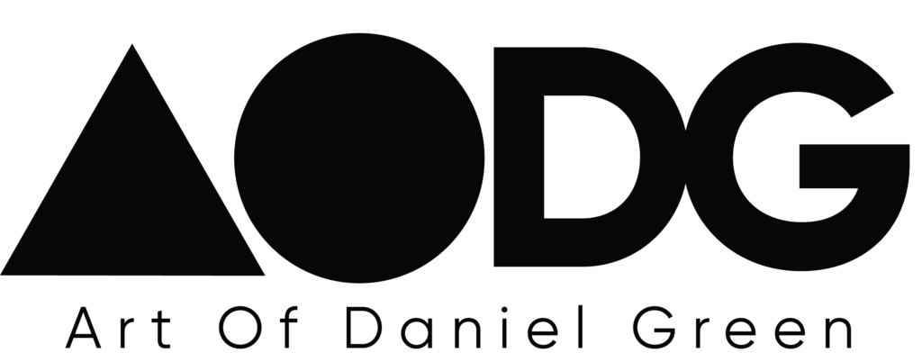 Black logo with stylized AODG and the text “Art Of Daniel Green”
