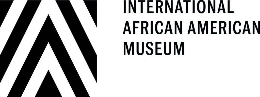 International African American Museum logo with black stylized A and text on white background