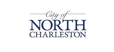 City of North Charleston logo in dark blue and gray text on a white background