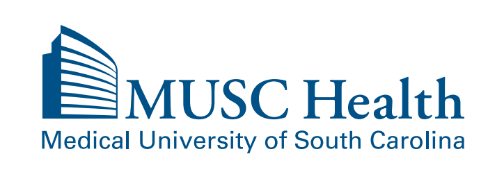MUSC Health logo in blue with building icon and “Medical University of South Carolina” text