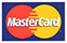 MasterCard logo with overlapping red and yellow circles on a blue background