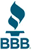 BBB logo with blue torch icon and bold blue letters on white background