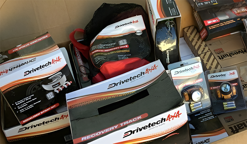 A Box Filled With Boxes Of Drivetech4x4 Products β Town Automatics 4WD & Mechanical in South Townsville, QLD