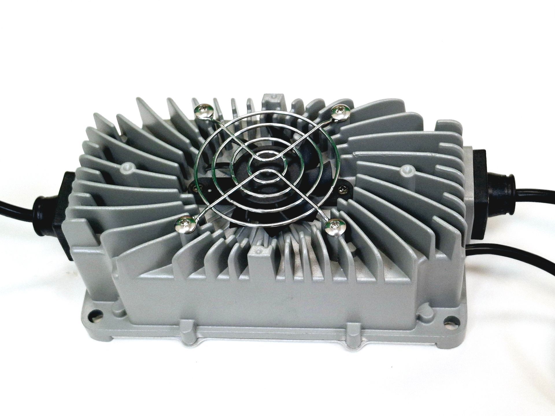 A charger with a fan on top of it