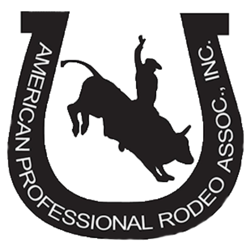 A logo for the american professional rodeo association