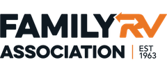 The logo for the family rv association was established in 1963.