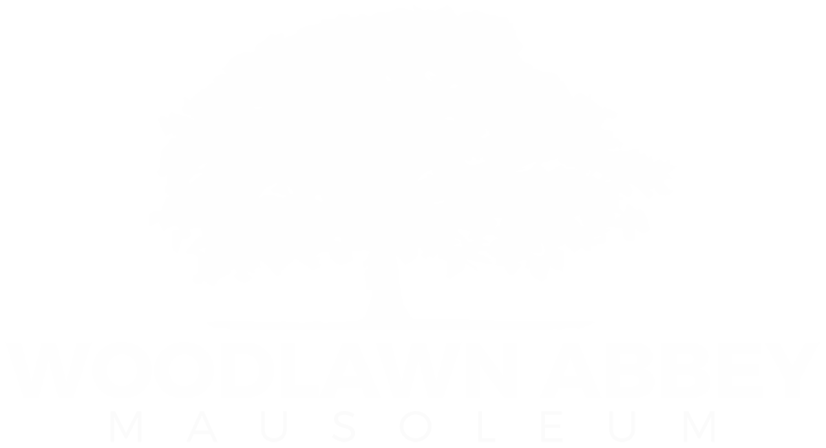 Woodlawn Abbey Mausoleum logo white