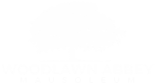 Woodlawn Abbey Mausoleum logo white