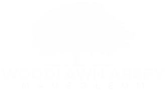 Woodlawn Abbey Mausoleum logo white