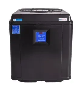 Black HVAC/air purifier unit with blue control panel on the front