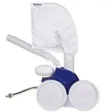 White and blue wheeled respirator with clear face shield and corrugated hose