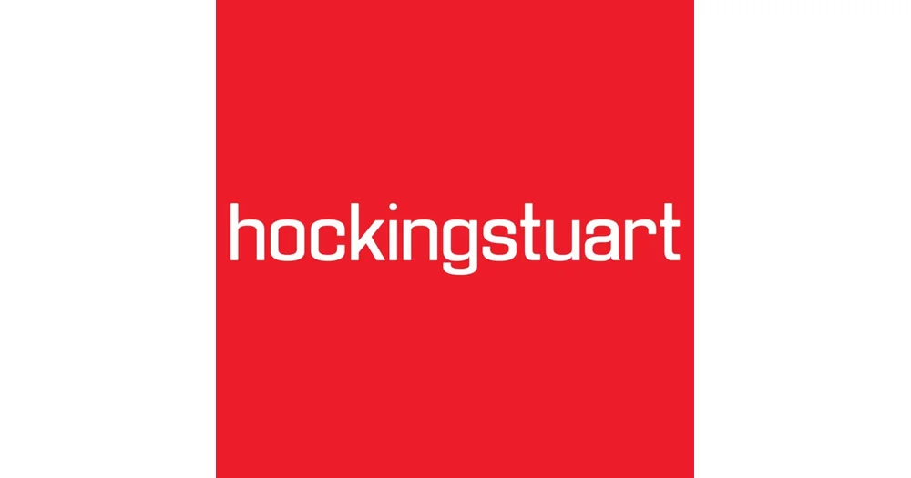The Hockingstuart logo featuring the company name in white, lowercase, sans-serif font centered on a bright red square.