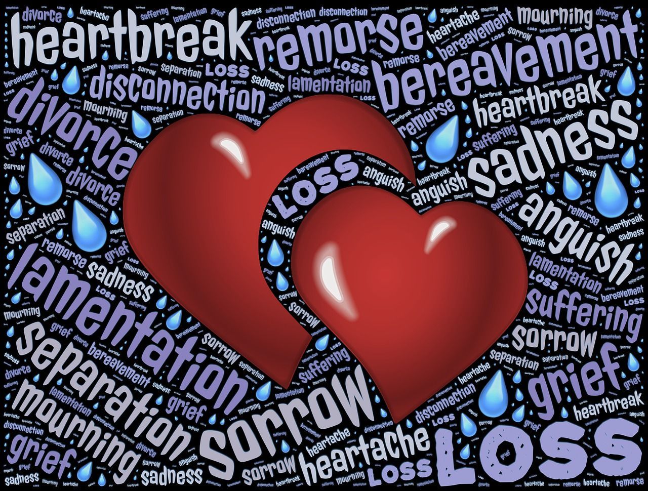 Two Hearts Covered in Words