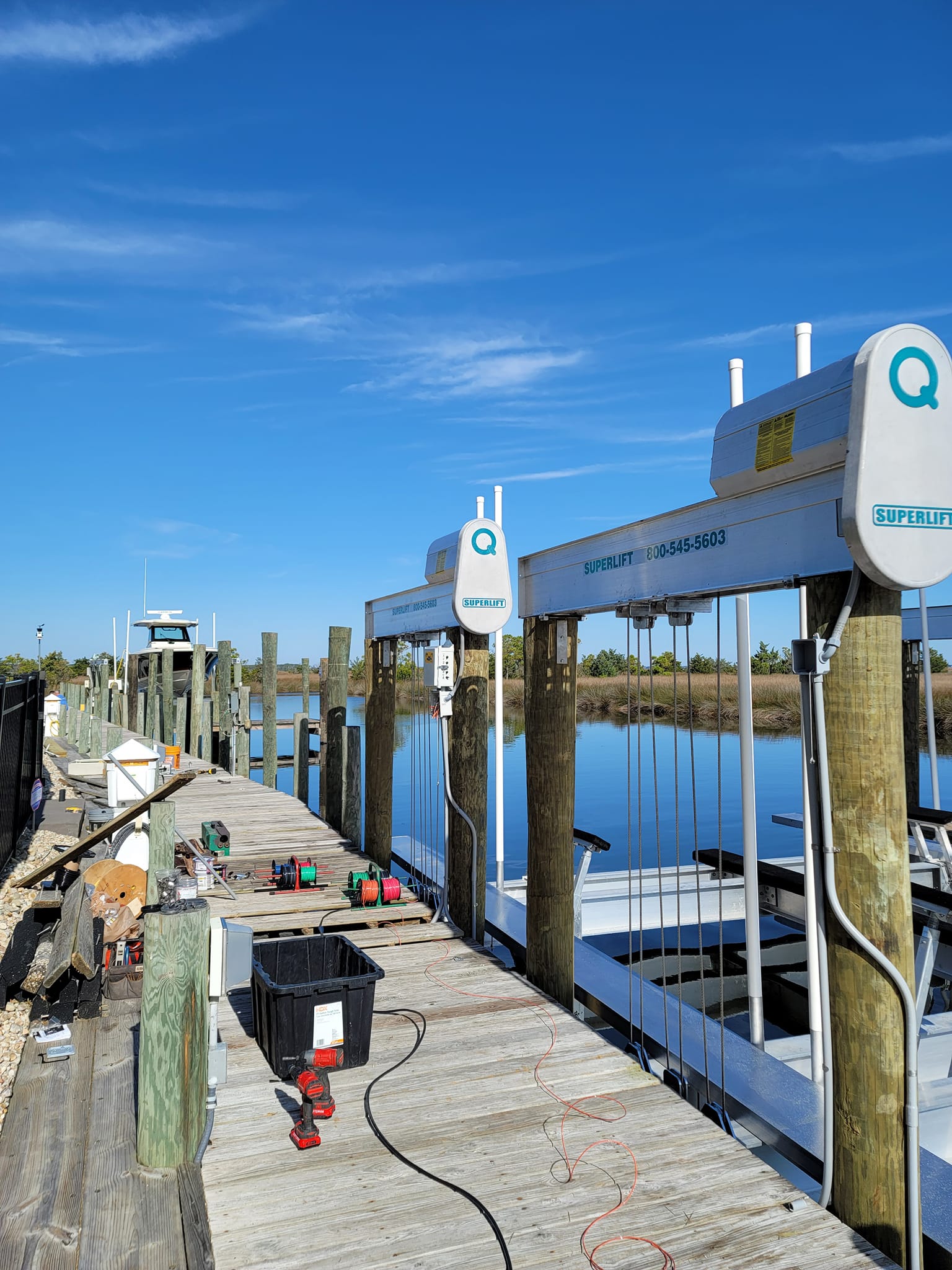 dock boat lift electrical