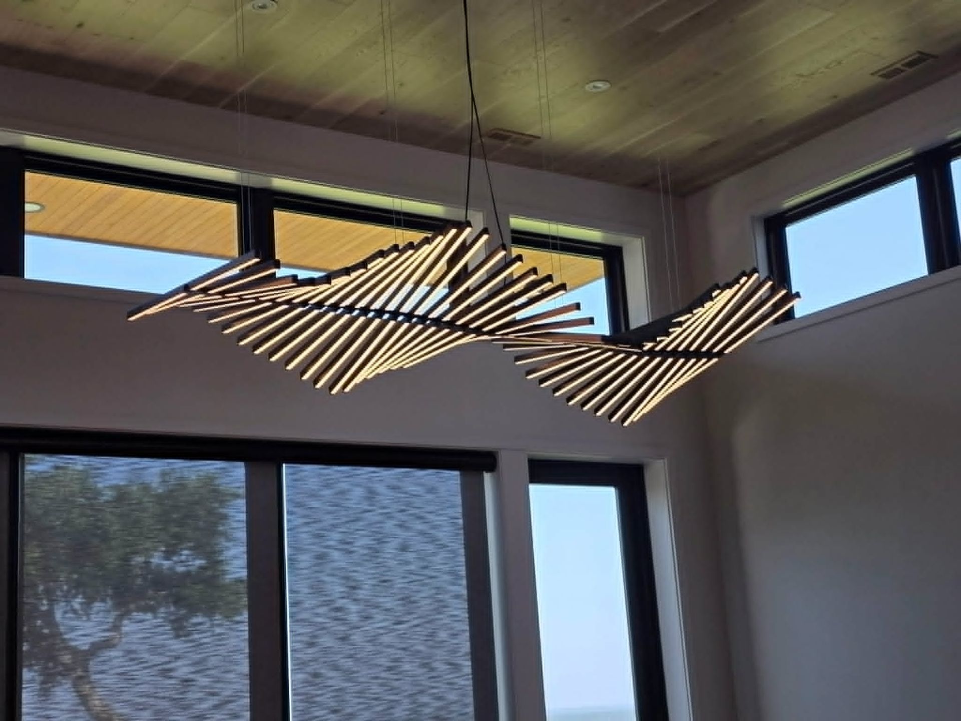 Hanging light installation OBX by Shoreline Electric of KDH Outer Banks, NC