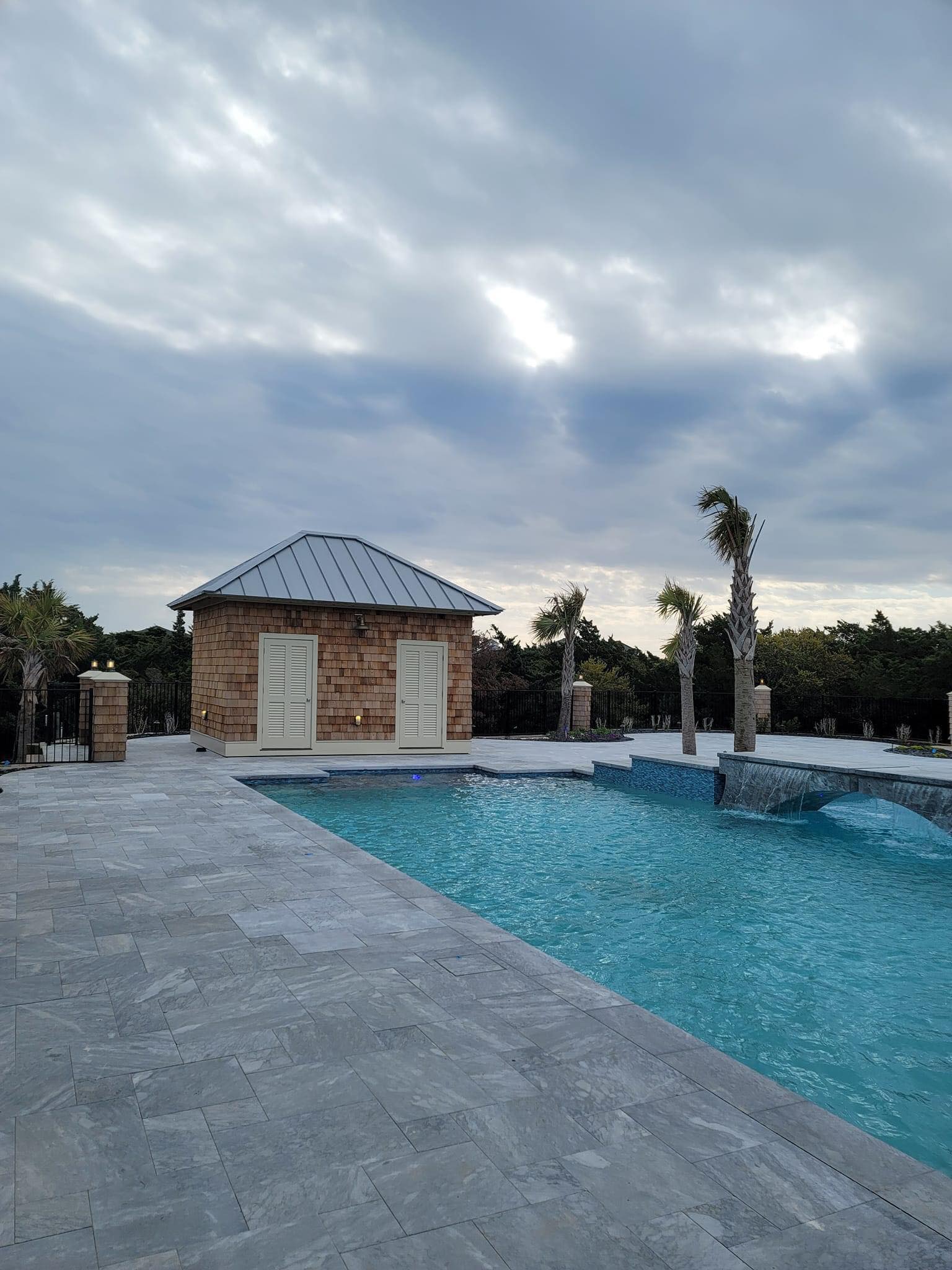 hatteras electrical pool deck lighting installation