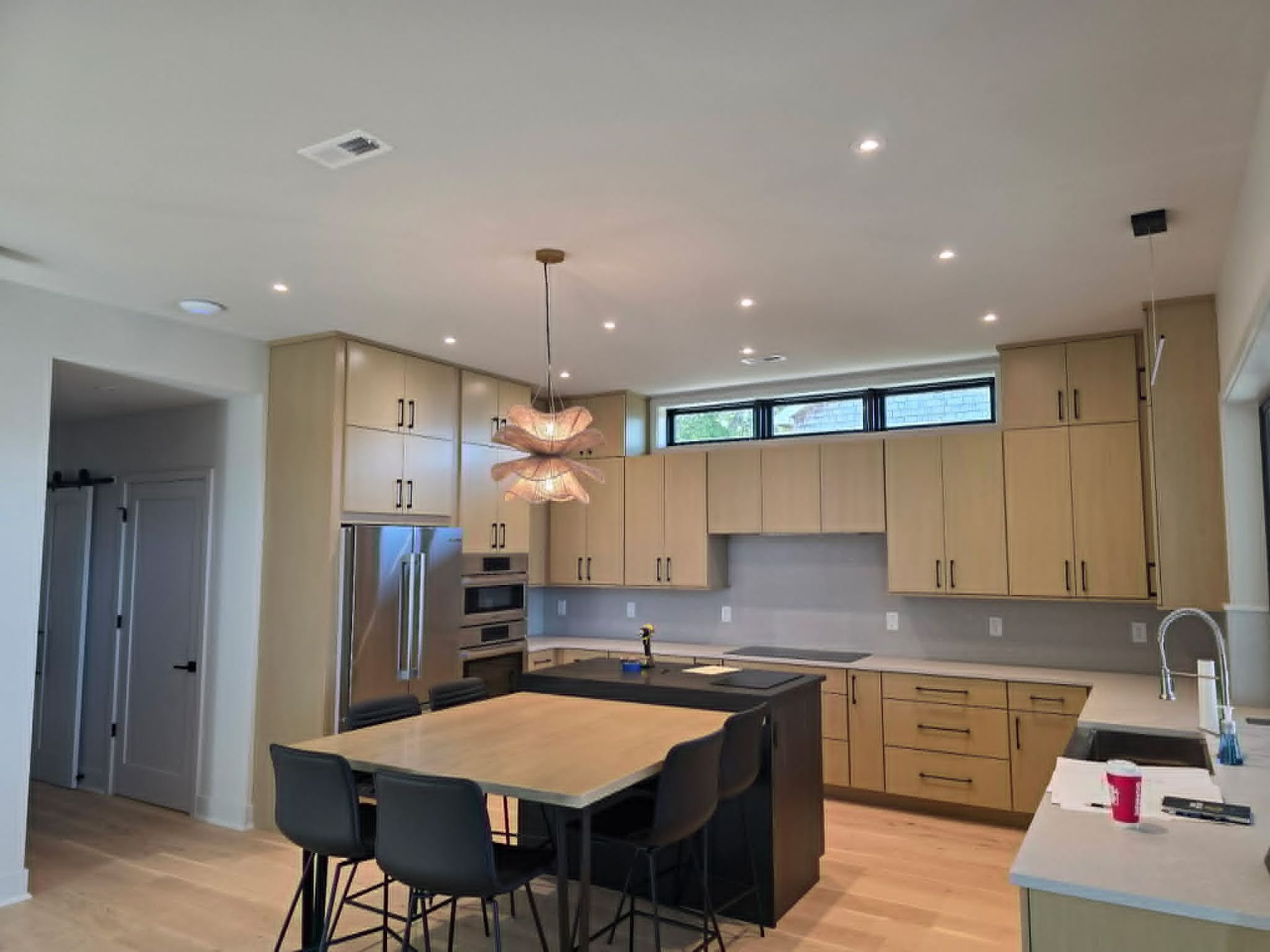 New-construction kitchen lighting and recessed lights in Southern Shores Shoreline Electric of KDH Outer Banks, NC