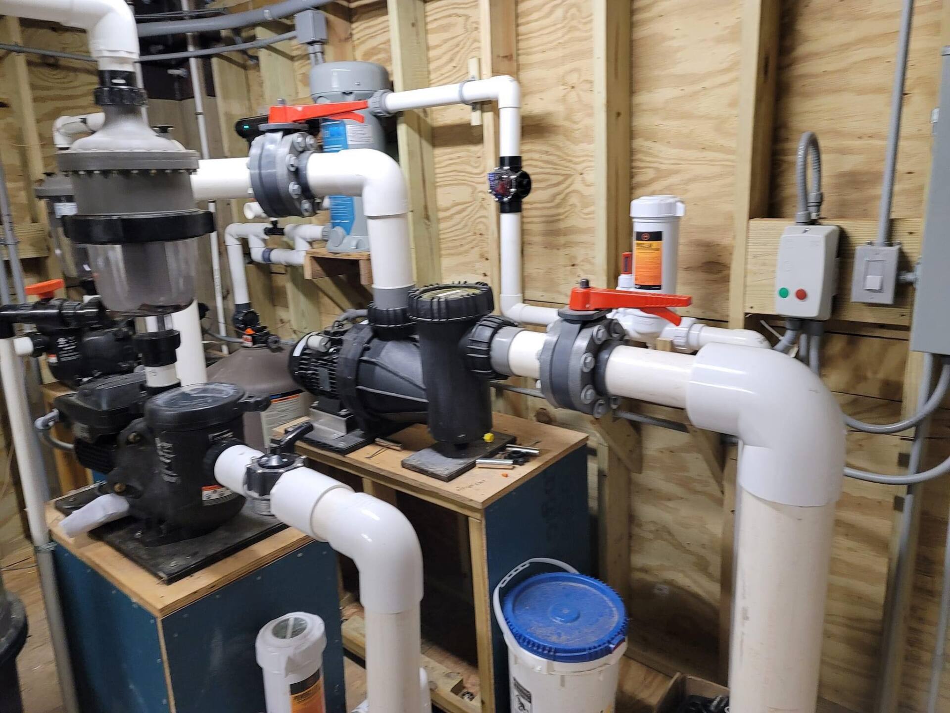 new pool pump house by Shorteline Electric of KDH