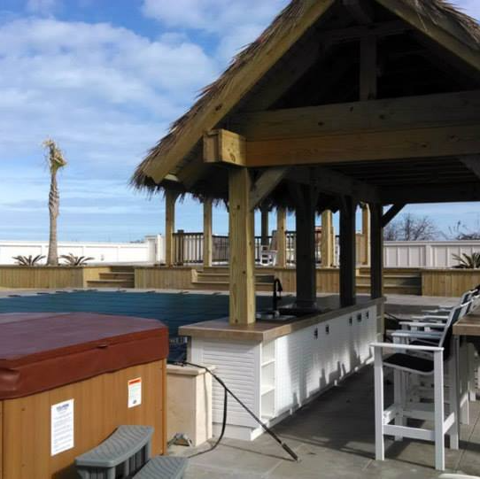 pool cabana electrical | pool and landscape | outer banks