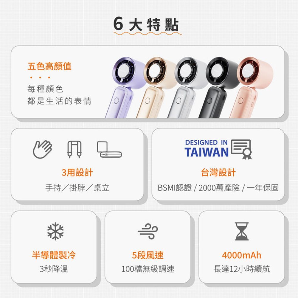 GUXON 巧冰扇 冰敷手持風扇