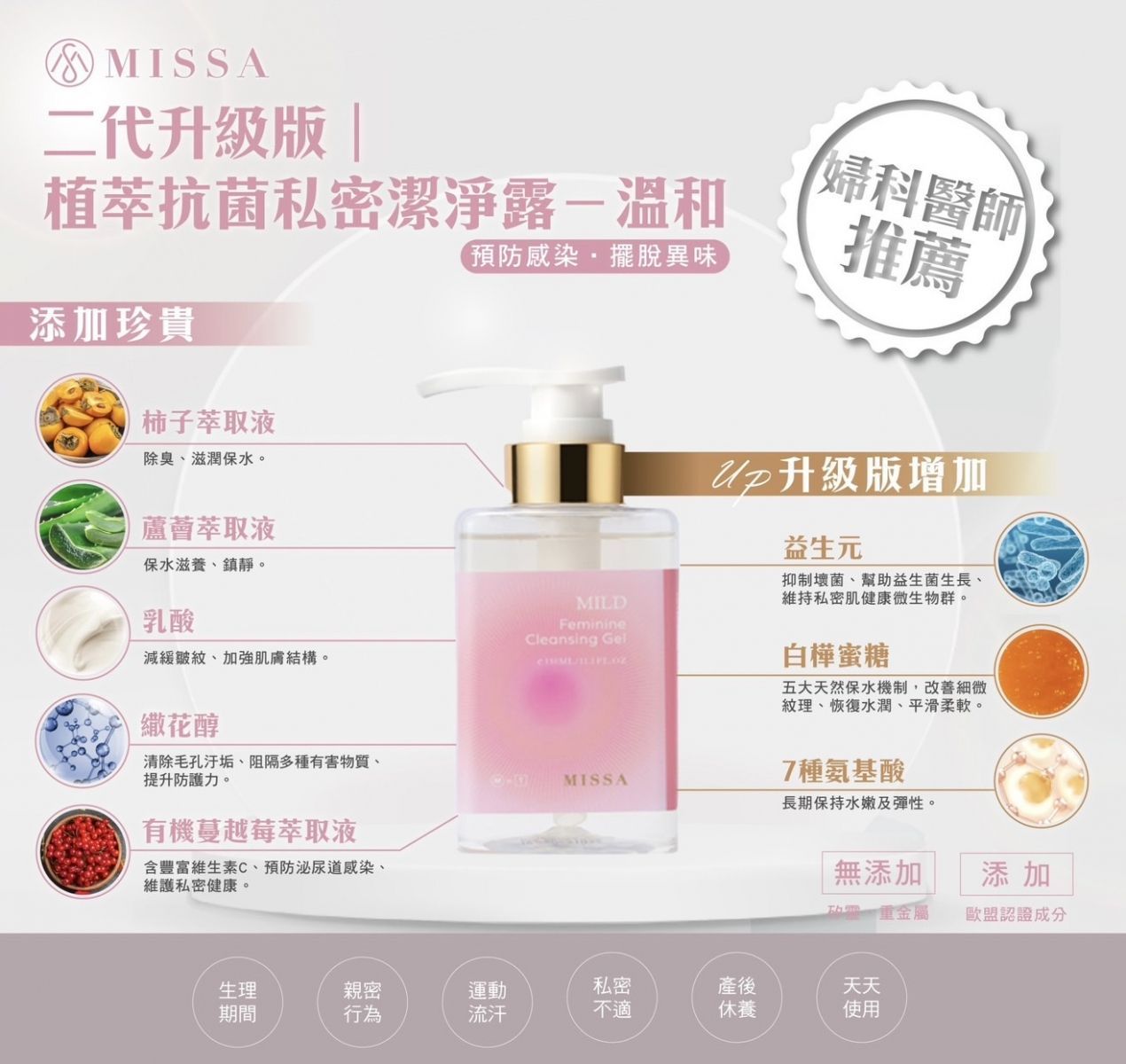 Missa 沁涼 植萃抗菌私密潔淨露 二代升級版