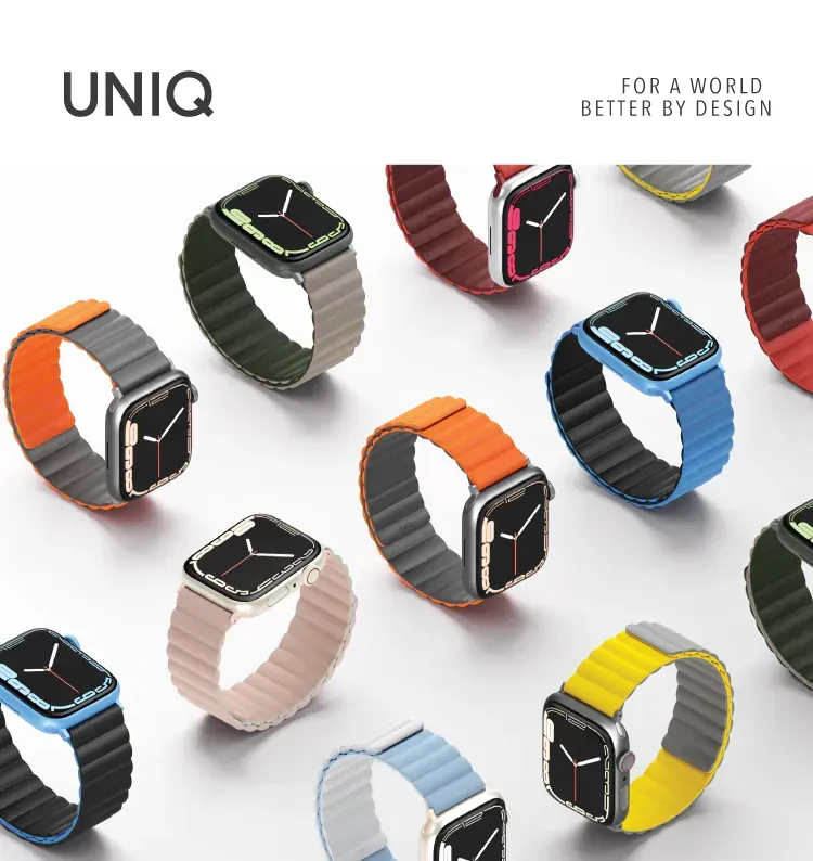 UNIQ Revix Apple Watch 雙色防水矽膠磁吸錶帶 42/44/45/49mm