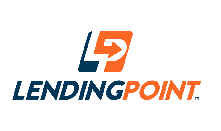 LendingPoint logo: blue and orange stylized 