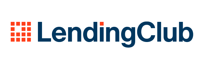 LendingClub logo featuring a grid of red squares and the text 
