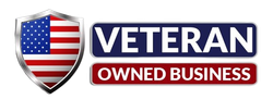 Shield with US flag and