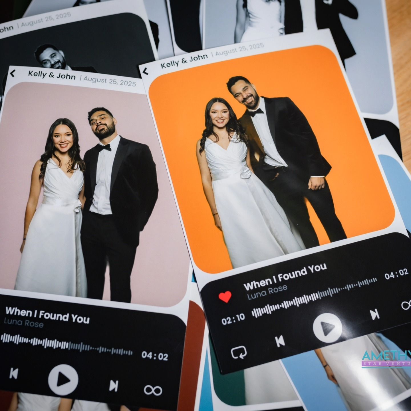 Guests creating and sharing photos with an Amethyst Star Ventures event experience