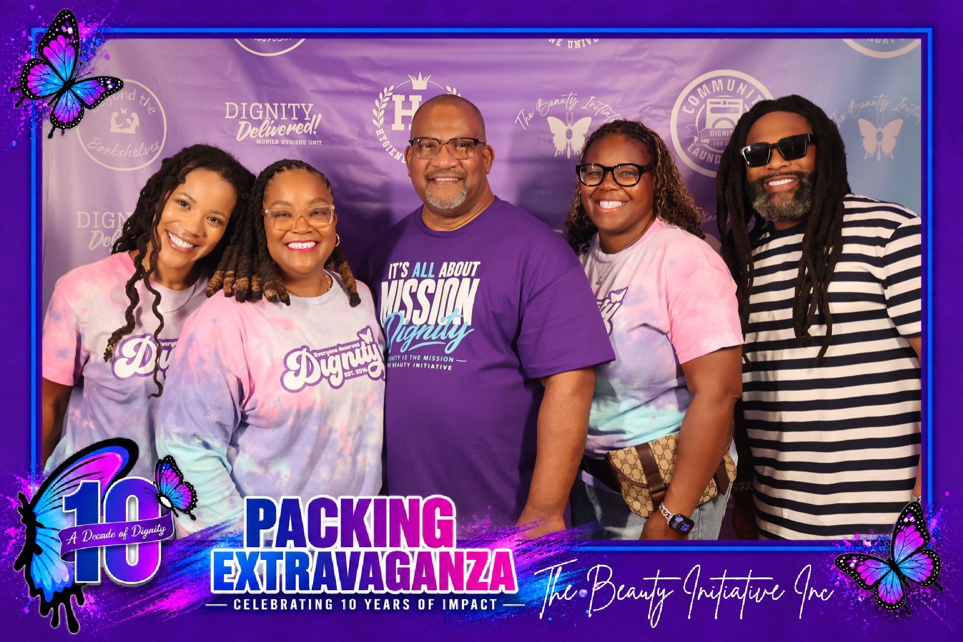 Beauty Initiative team and supporters at the A Decade of Dignity Packing Extravaganza