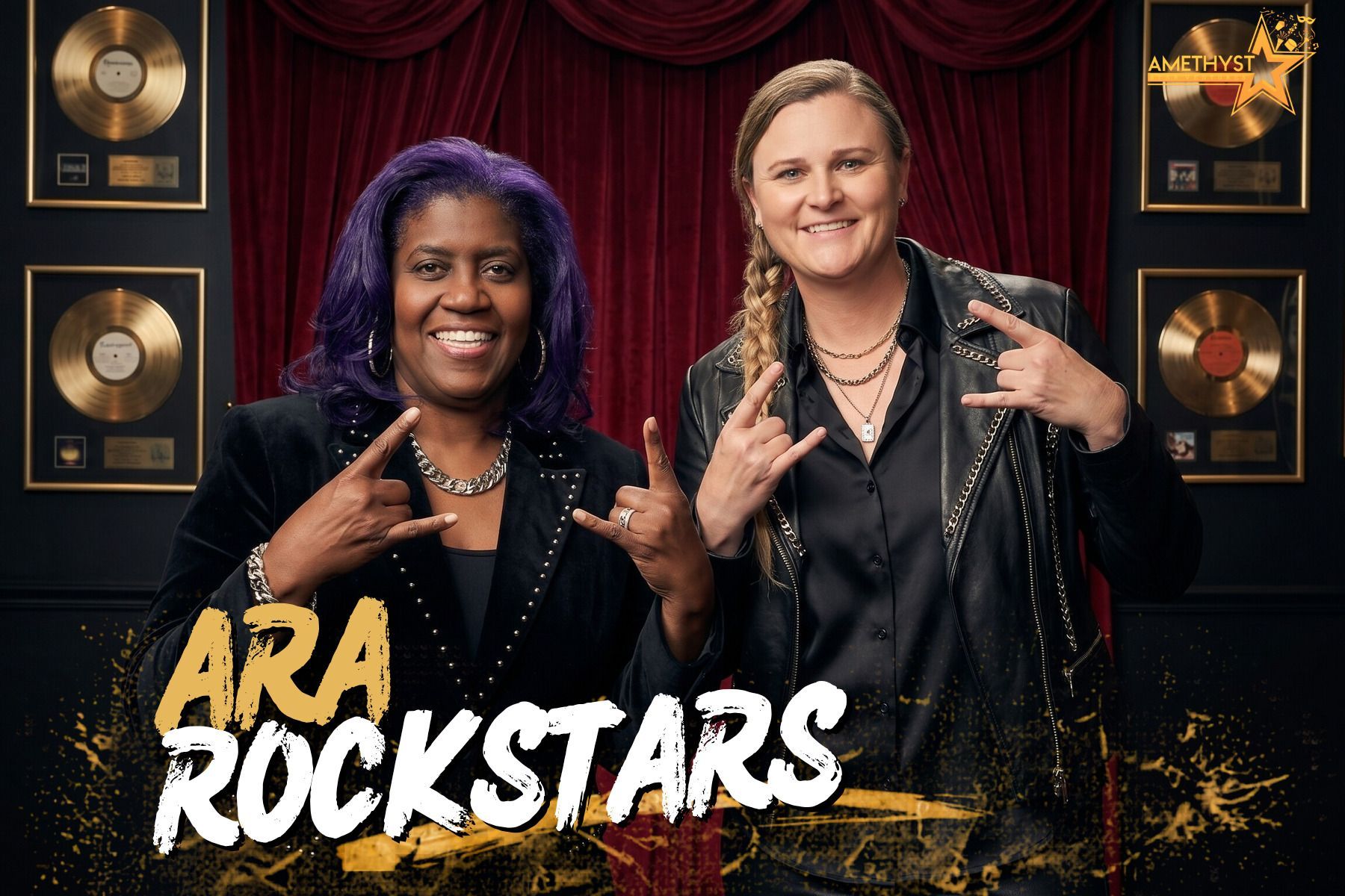 Two guests transformed into branded rockstars for ARA Employee Appreciation Week